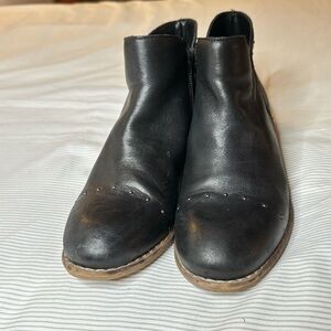 Diba True Black Leather Boots‎ Size 7M Studded Accents
